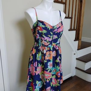 Roxy Hawaiian hibiscus mini dress L excellent